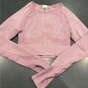 NWOT Gymshark Seamless Long Sleeve Top - heathered Pink